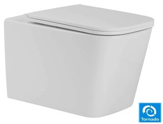 Комплект SantiLine SL-5027+SL-01 безободковый белый унитаз с сиденьем микролифт и инсталляция с клавишей смыва хром